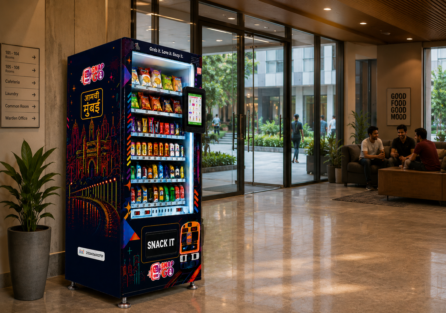 SnapGo vending machine in a paying guest residence